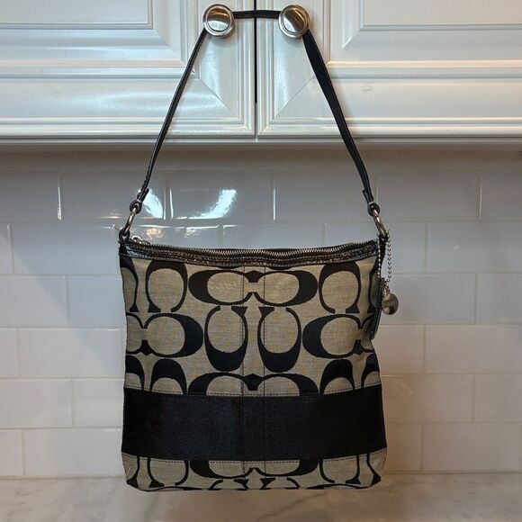 Coach Bag Purse Handbag Crossbody Bag Y2K Signature Logo Stripe File Swing Pack - Picture 2 of 15